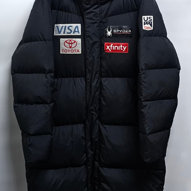 스파이더 US스키팀 덕다운롱패딩 XL