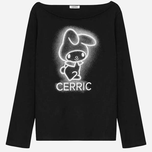 세릭 마이멜로디 My Melody Cut Out Top Black 산리오