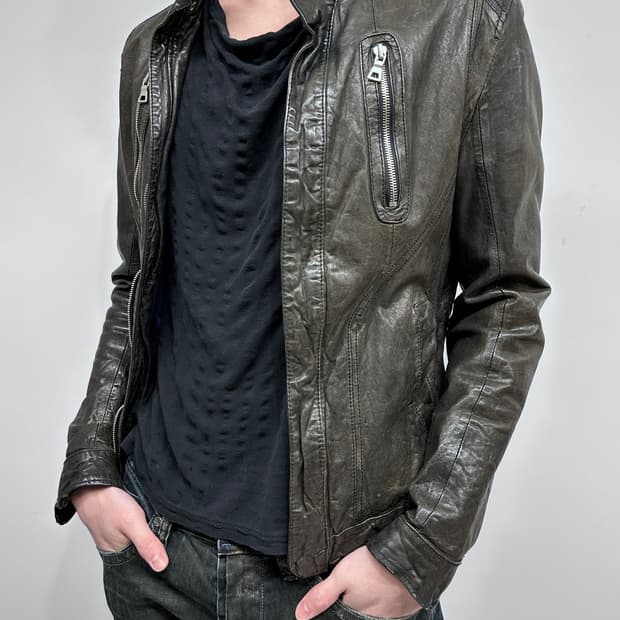 램스킨 레더 자켓