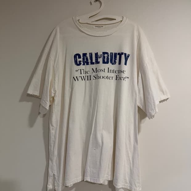 CALL OF DUTY 디스트로이드 그래픽 오버핏 반팔 티셔츠