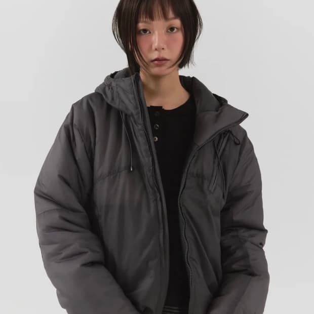 패러킷 리버시블 신슐레이트 패디드 점퍼 (차콜)