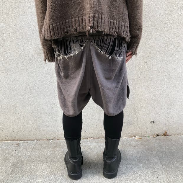 릭오웬스 14FW 펠트 복싱 쇼츠