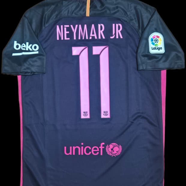 16-17 바르셀로나 어웨이 네이마르 주니어 유니폼 M