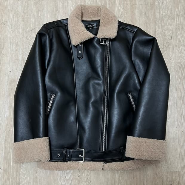 콜릿 그랑스 레더 양털 무스탕 자켓 L/100 