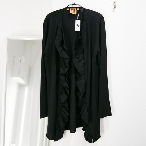 Wool Ruffle Cardigan