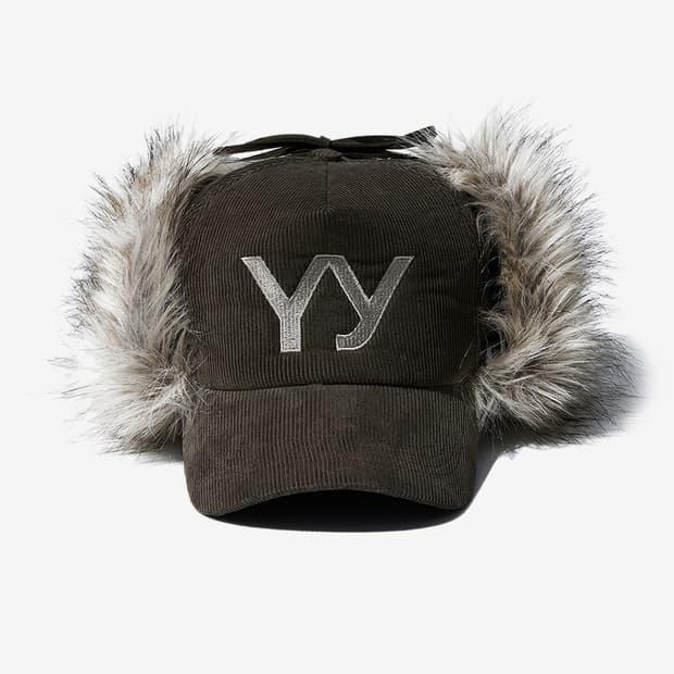 오픈YY FAUX FUR CORDUROY EARFLAP CAP