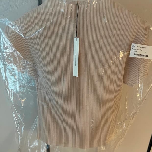 LFM Accord Crease Top Beige