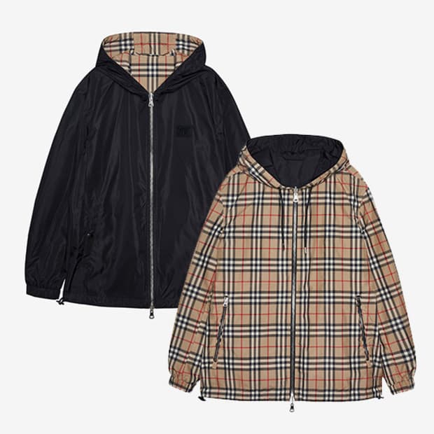 버버리 양면 바람막이 자켓 S (95-105)