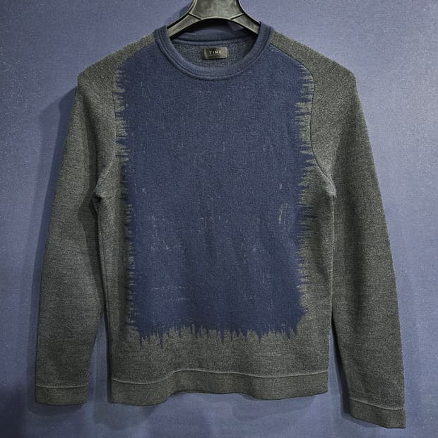 타임옴므 다크그레이컬러 남성 슬림핏 95 니트 