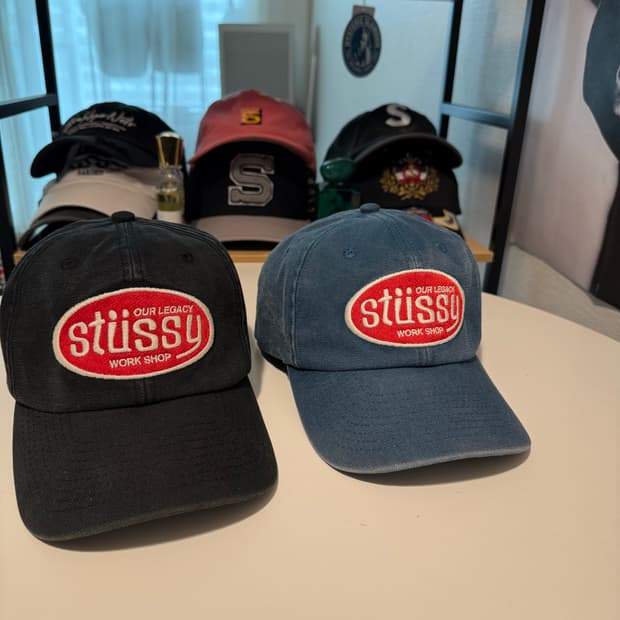 스투시x아워레가시 워크샵 미드 뎁스 캡 블랙