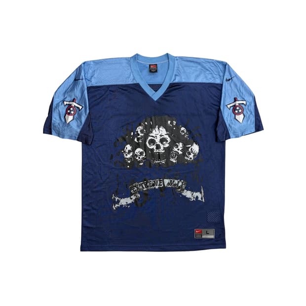 나이키 NFL 스컬 럭비 테네시 타이탄스 반팔 져지 티셔츠 오버핏 L