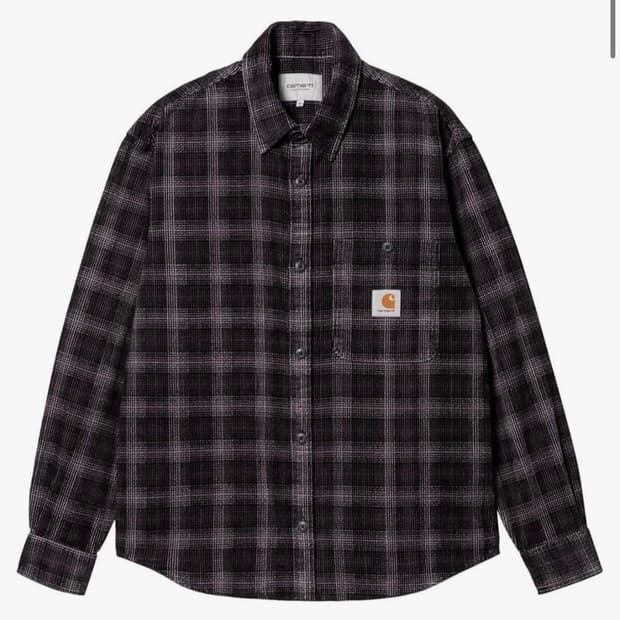 칼하트윕 wiley check, dark plum rinsed