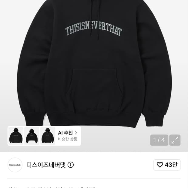디스이즈네버댓 후드티