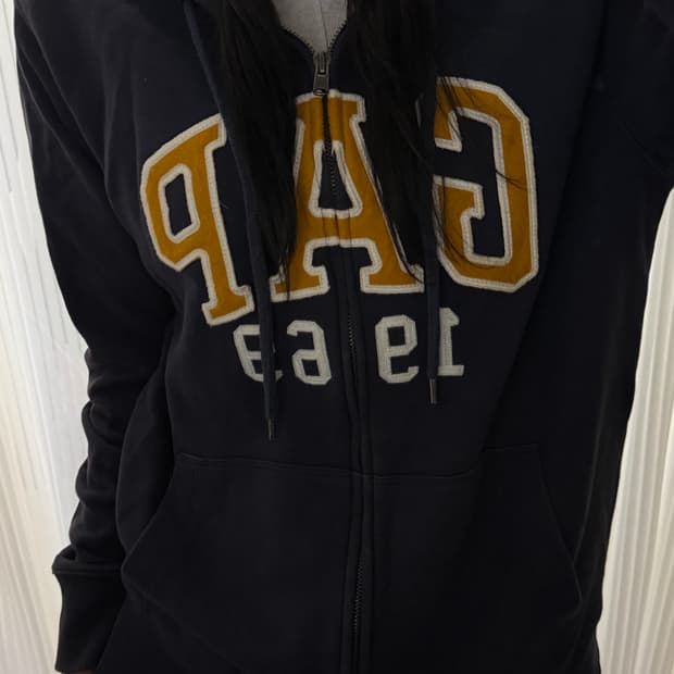 갭 네이비 후드집업 M