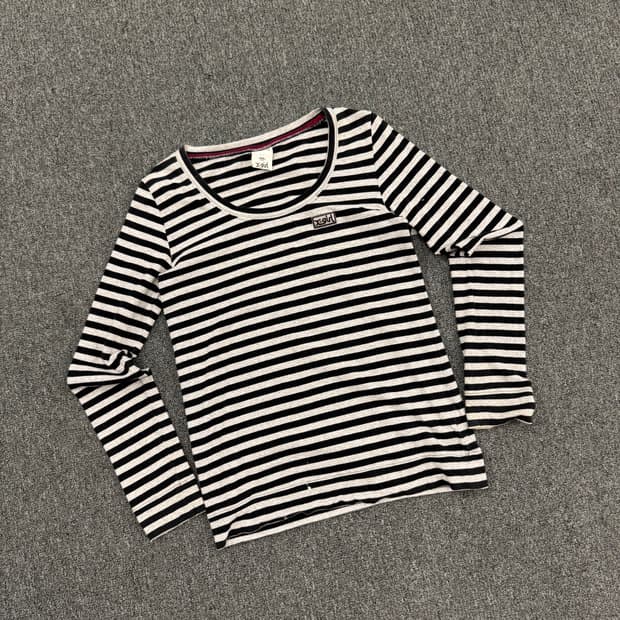 2)X-girl 스트라이프 롱슬리브