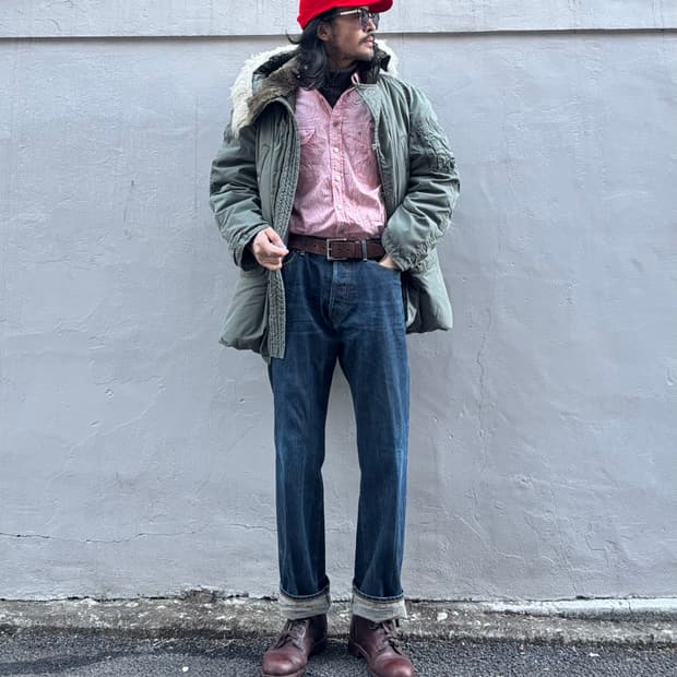 일본 더블 핸드 셀비지 데님 팬츠