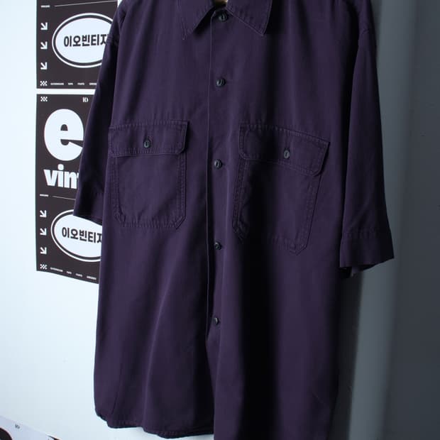 (L-XL) 유니클로 반팔 카라 티셔츠 셔츠 남방 U라인-H35605