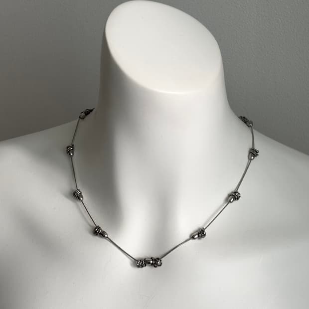 Silver ring necklace
