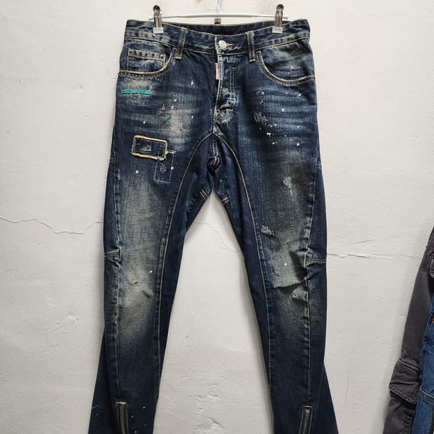 디스퀘어드2 콜마이너2 지퍼디테일 청바지