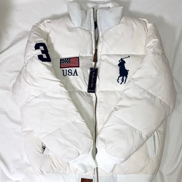 (유일매물) 폴로 빅포니 성조기 패딩