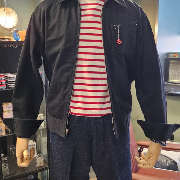 Buco Herringbone Zip up Work Jacket