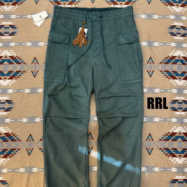 [34-32] RRL 더블알엘 헤링본 트윌 카고 팬츠 