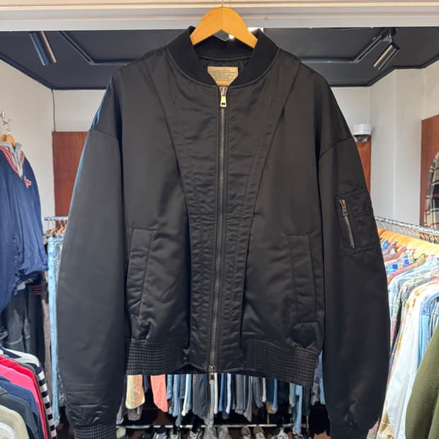 메종미네드 셔링 플라이트 자켓 항공점퍼 블루종 L