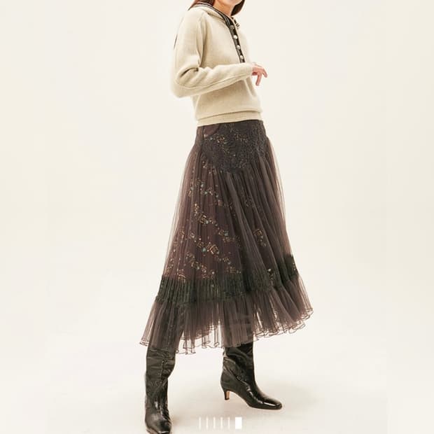 타임 TIME 글리터 라인 울캐시 후디