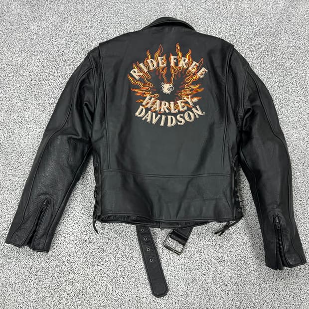 할리데이비슨 레더 자수 라이더자켓