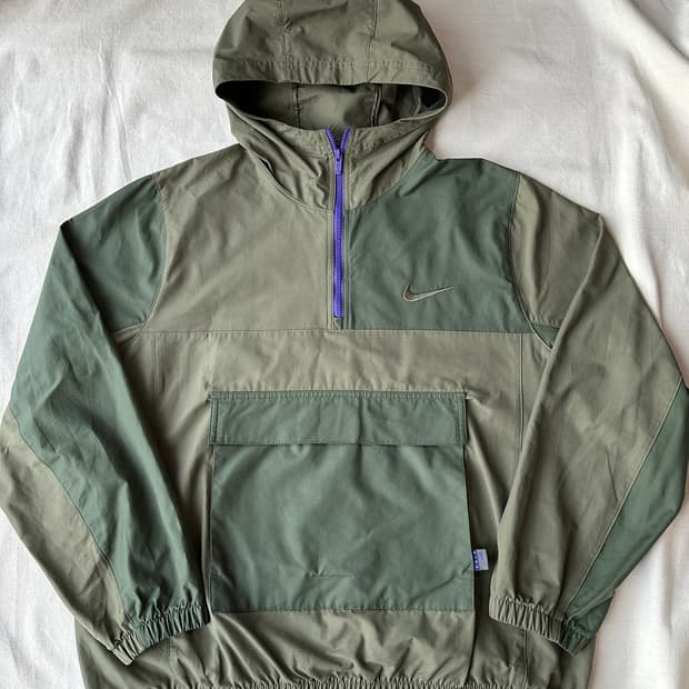 나이키 올리브그린 우븐 아노락 바람막이 2XL