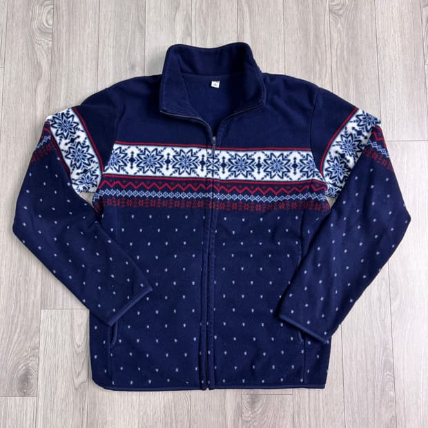 유니클로 노르딕 도트 플리스 집업