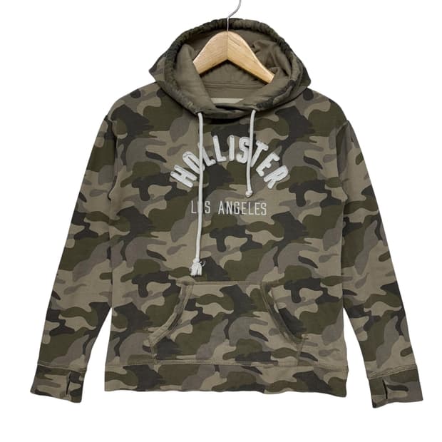 홀리스터 아치로고 카모 후드