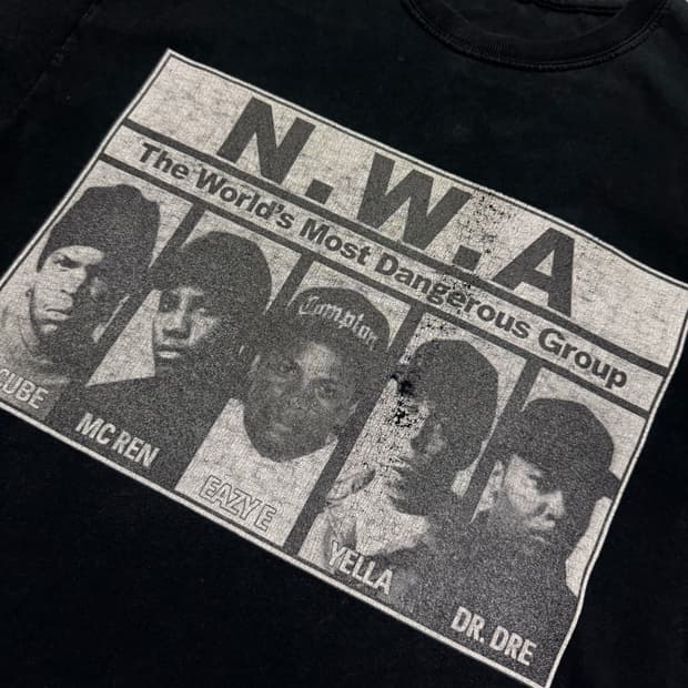 00s 길단 N.W.A 프린팅 티셔츠 