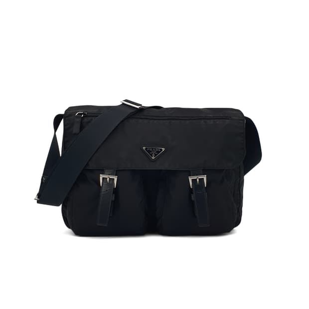 프라다 투포켓 블랙 메신저백 크로스백 숄더백
