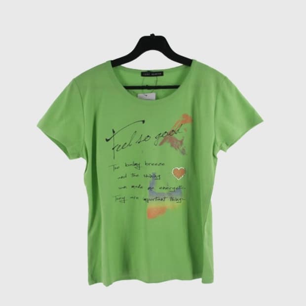 Y2K green lettering vintage T-shirt
