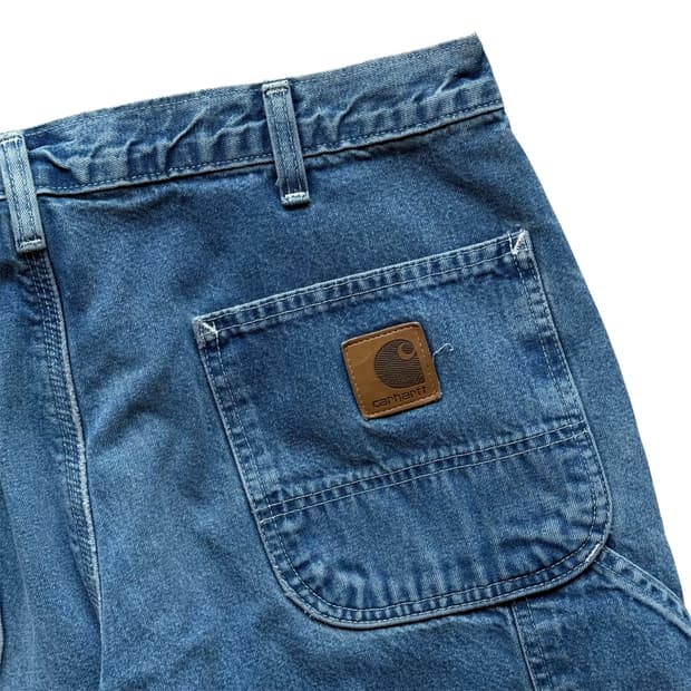 칼하트 플란넬 데님 카펜터 팬츠