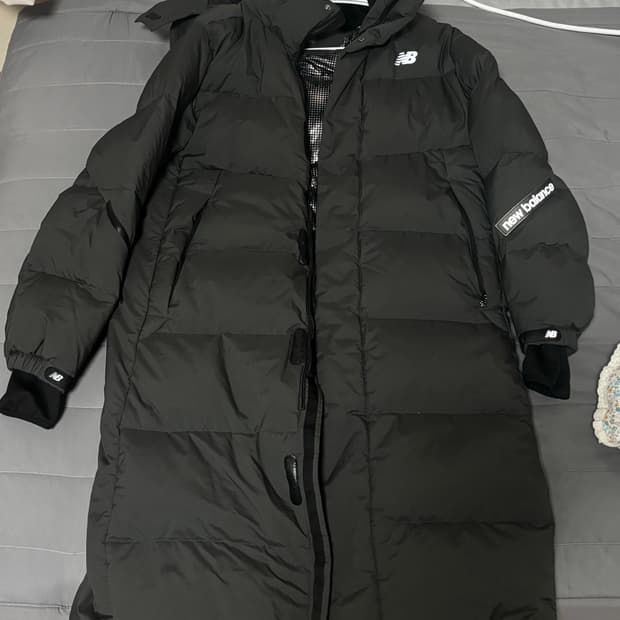 뉴발란스 액티브 롱 구스다운 패딩(차콜)