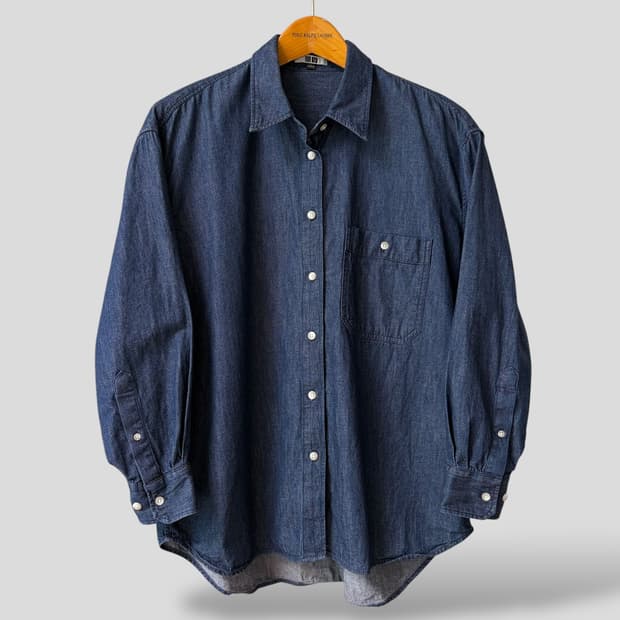 (여성S)유니클로U 오버사이즈 데님셔츠