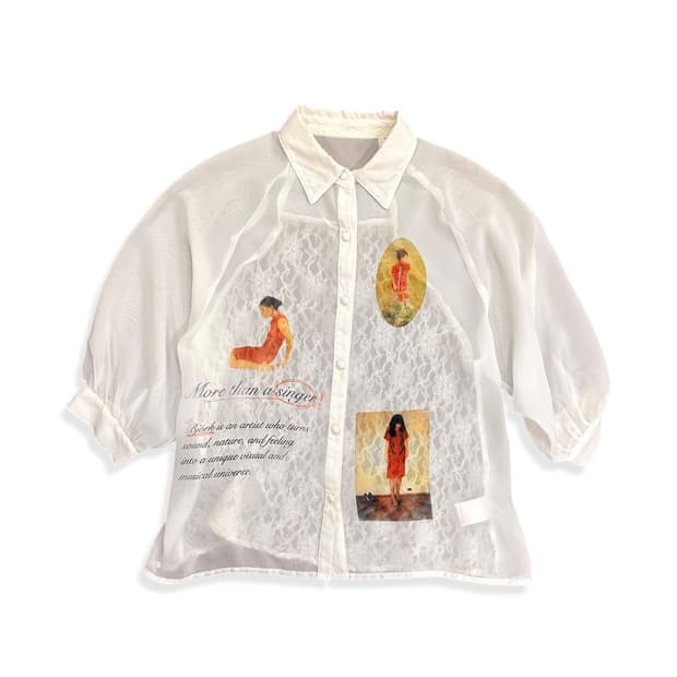 Back Lace See Through Bjork Shirt