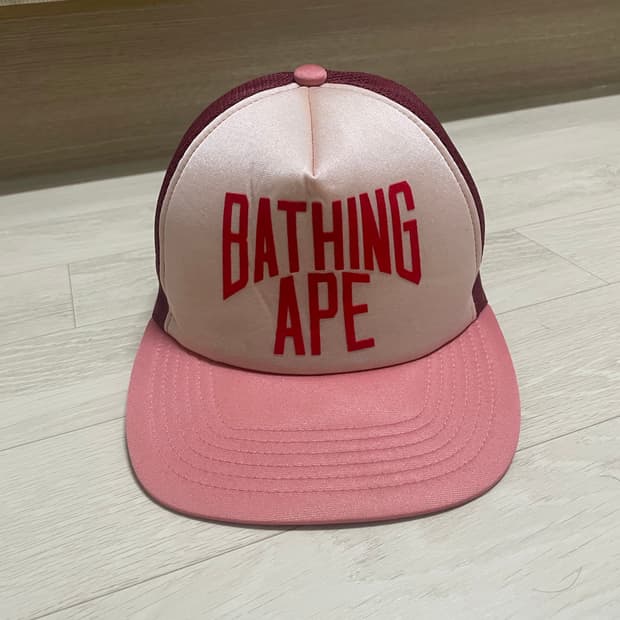 올드 베이프 뉴욕로고 메쉬캡