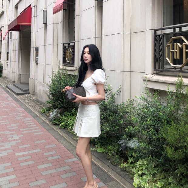 피브안 썸머 트위드 스커트