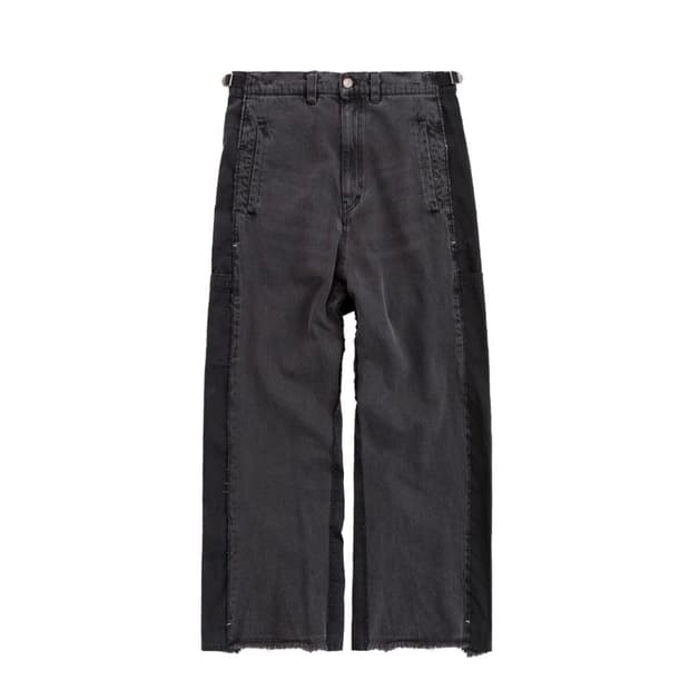 폴리테루 행크 사이드 리빌드 데님 팬츠 블랙 퍼플 4사이즈