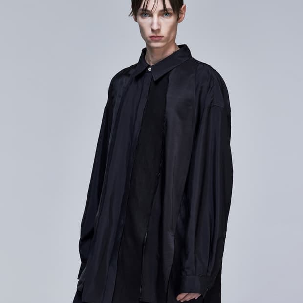 송지오 컬렉션 어시메트릭 버티컬 셔츠 46
