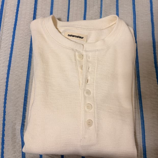 컬러컬러 버튼 헨리넥 3