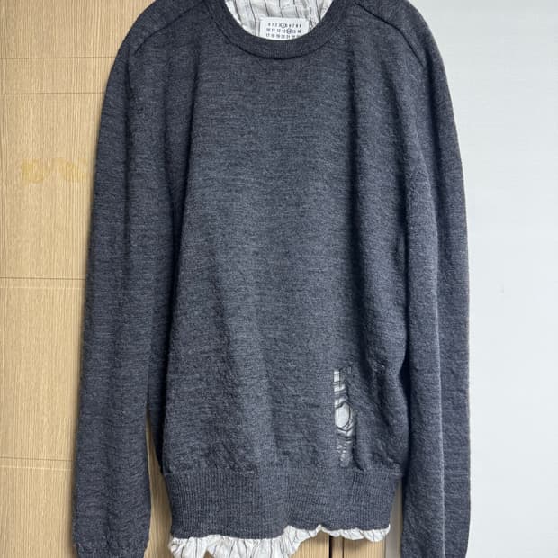 마르지엘라 데미지 레이어드 니트 XL