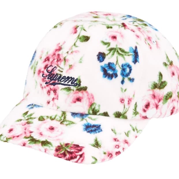 (새상품) Supreme 슈프림 플로럴 플란넬 볼캡 화이트 26SS