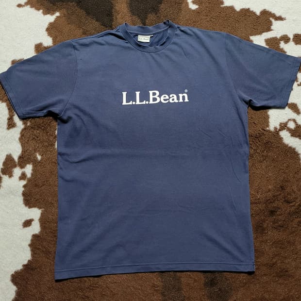 LLBean  (작은홀) 남성용 빈티지 블루 반팔티(M)
