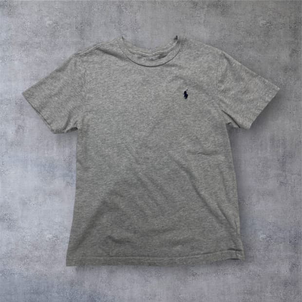 폴로 랄프로렌 그레이 포니 자수 반팔 티셔츠 M(10-12)