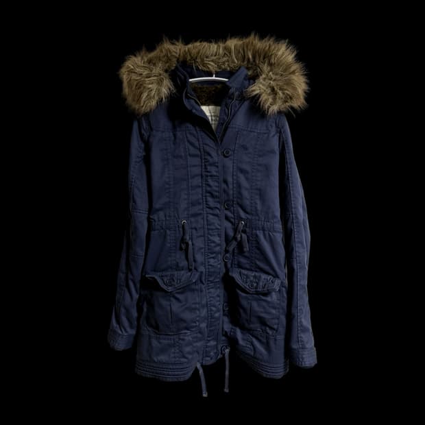 아베크롬비 퍼 트리밍 후드 파카