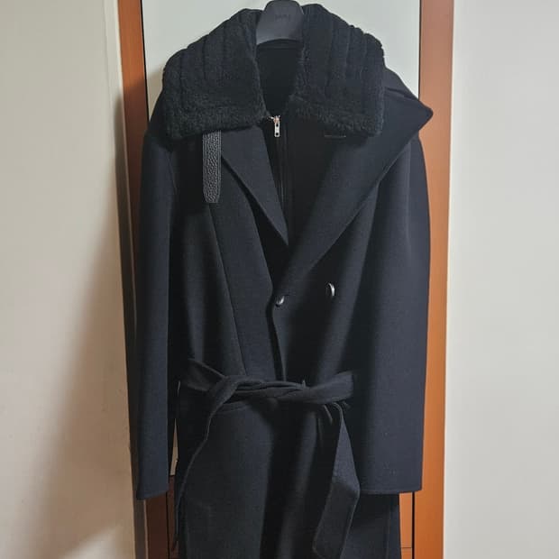 [46, 새상품] 준지 24FW 울펠트 무스탕 롱코트 팝니다.